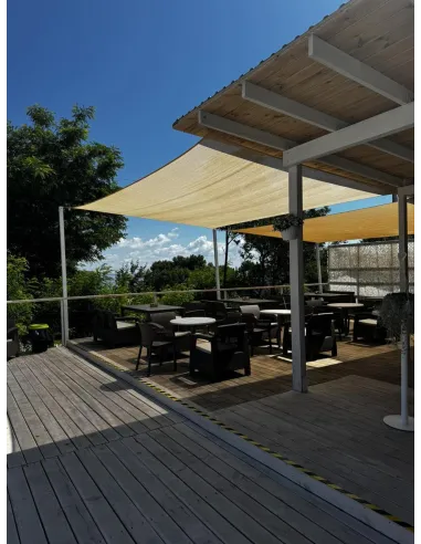 Тіньова сітка для навісу від сонця КТУ 3х4 метри, тінь 90%, сіра