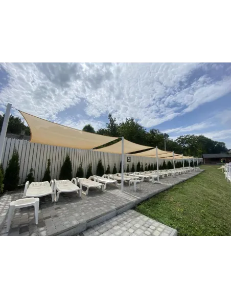 Тіньова сітка для навісу від сонця КТУ 3х4 метри, тінь 90%, сіра