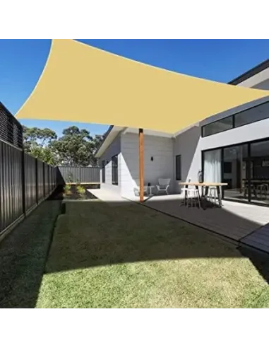 Тіньовий навіс із сітки КТУ 4х4 метри, тінь 90%, бежевий