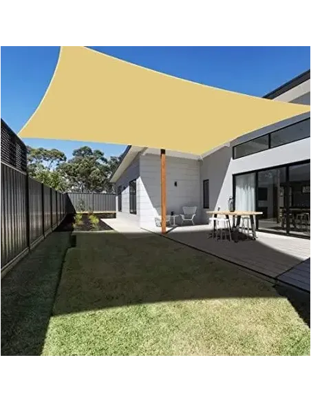 Тіньовий навіс із сітки КТУ 4х4 метри, тінь 90%, бежевий