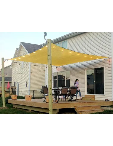 Тент для беседки из сетки КТУ 3х5 метров, тень 90%, бежевый