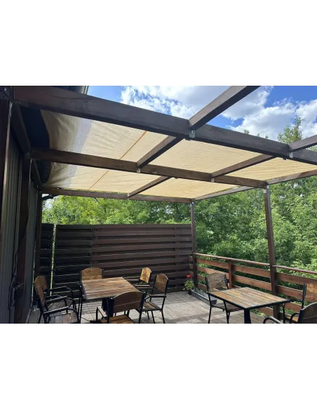 Тент для альтанки із сітки КТУ 3х5 метрів, тінь 90%, сірий