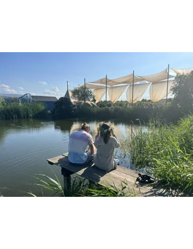 Тент натяжной КТУ 4х10 метров, бежевый