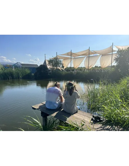 Тент натяжной КТУ 4х10 метров, бежевый