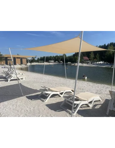 Тент натяжной КТУ 4х10 метров, бежевый