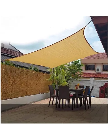 Тент-навес для бассейна КТУ 4х6 метра, с УФ-фильтром, затенение 85%, бежевый