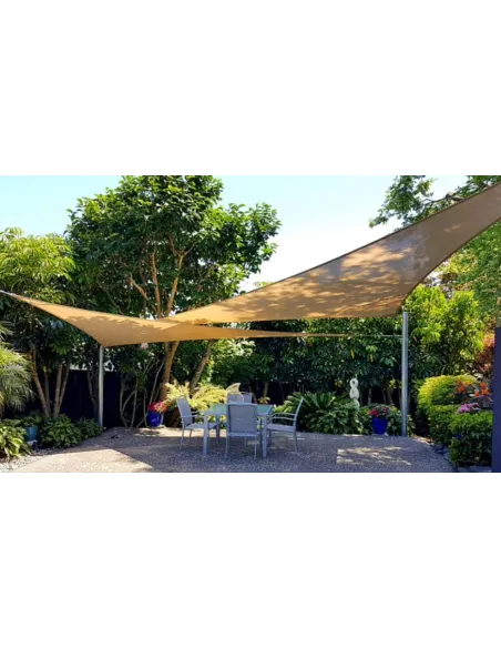 Тент-навес для бассейна КТУ 4х7х8 метра, с УФ-фильтром, затенение 85%, бежевый