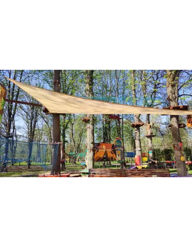 Тент-навес для бассейна КТУ 4х7х8 метра, с УФ-фильтром, затенение 85%, бежевый