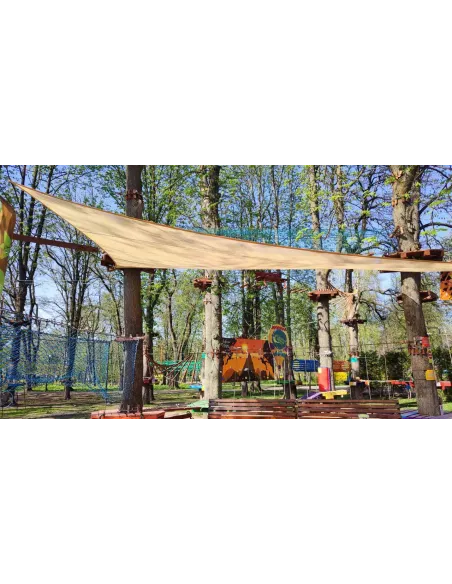 Тент-навес для бассейна КТУ 4х7х8 метра, с УФ-фильтром, затенение 85%, бежевый