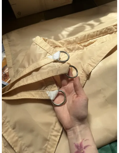 Тент-парус тіньовий КТУ 5х5 метрів, тінь 95%, бежевий