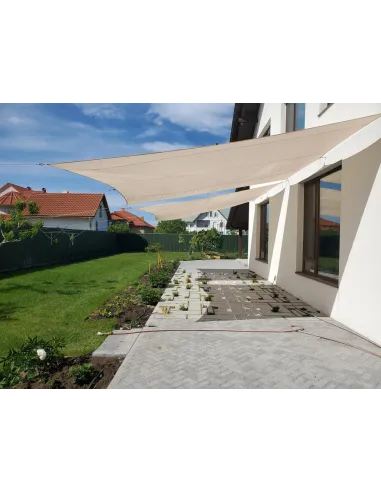 Тентовий натяжний навіс КТУ 2х3 метри для тераси, бежевий