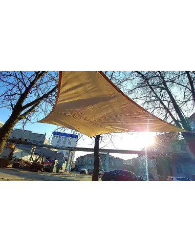 Тентовий натяжний навіс КТУ 2х3 метри для тераси, бежевий