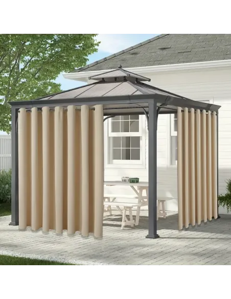 Вулична штора для тераси, веранди КТУ 2,4 х 1,45 метра, бежева