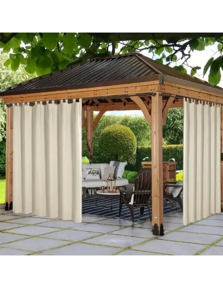 Уличная штора для террасы, веранды КТУ 2,4 х 1,45 метра, белая