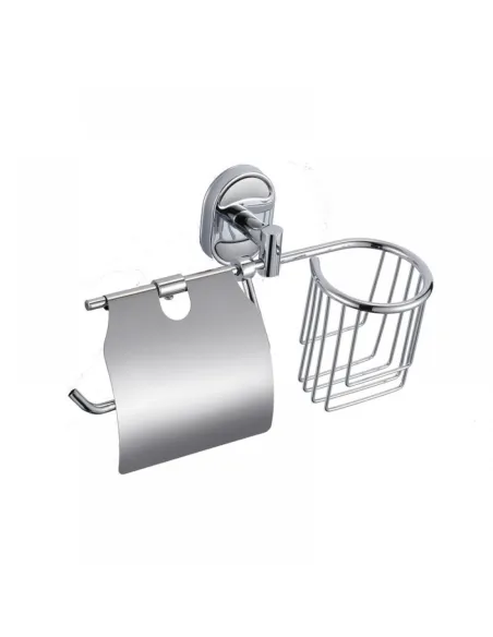 Тримач для туалетного паперу Zerix AFB-0103-1 ZX5065 настінний, з кошиком