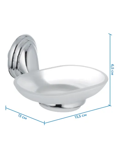 Мильниця Zerix LR1502 LL1491 настінна, скло