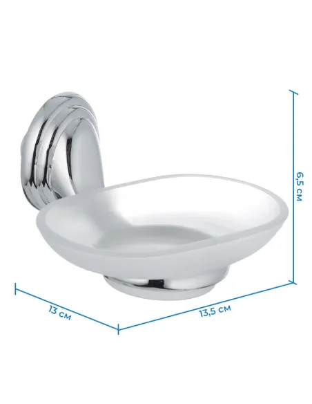 Мильниця Zerix LR1502 LL1491 настінна, скло