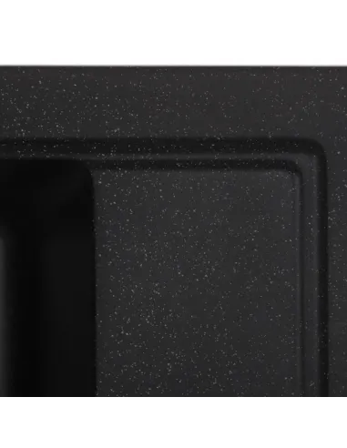 Мийка для кухні прямокутна Zerix ZS-4651S-03, 515x460x200 мм чорна, з граніту