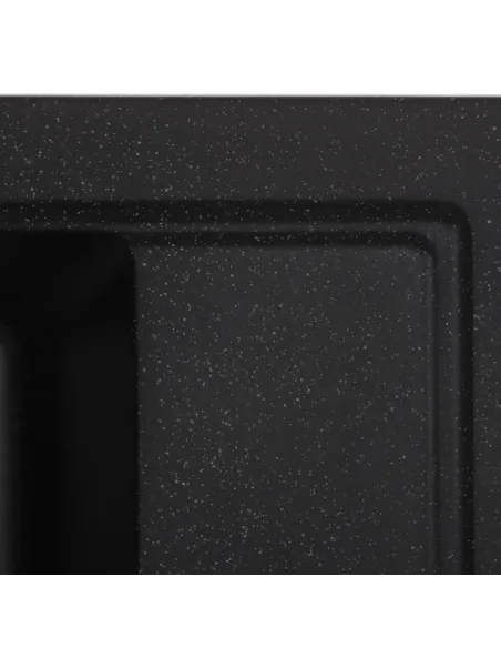 Мойка для кухни прямоугольная Zerix ZS-4651S-03, 515x460x200 мм черная, из гранита