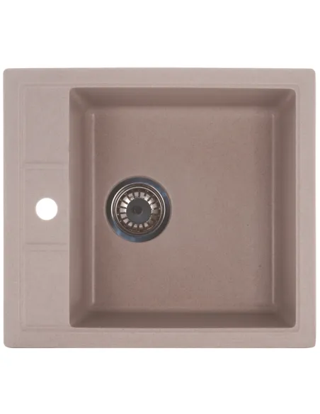 Мойка для кухни прямоугольная Zerix ZS-4651S-06, 515x460x200 мм бежевая, из гранита