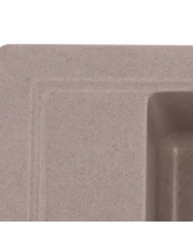 Мойка для кухни прямоугольная Zerix ZS-4651S-06, 515x460x200 мм бежевая, из гранита