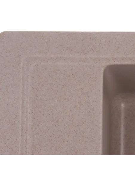 Мийка для кухні прямокутна Zerix ZS-4651S-06, 515x460x200 мм бежева, з граніту