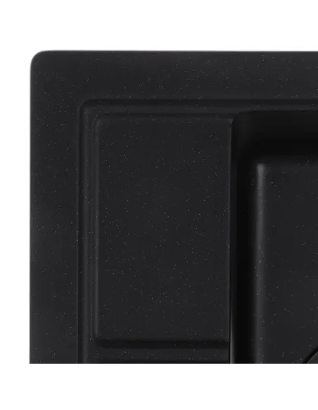 Мойка для кухни прямоугольная Zerix ZS-4651S-14, 515x460x200 мм черный металлик, из гранита