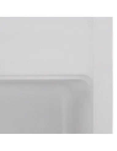 Мойка для кухни прямоугольная Zerix ZS-5751S-01, 565x500x200 мм белая, из гранита