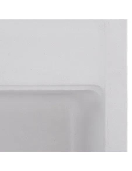 Мойка для кухни прямоугольная Zerix ZS-5751S-01, 565x500x200 мм белая, из гранита