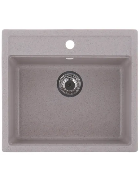 Мийка для кухні прямокутна Zerix ZS-5751S-07, 565x500x200 мм мармурова, з граніту
