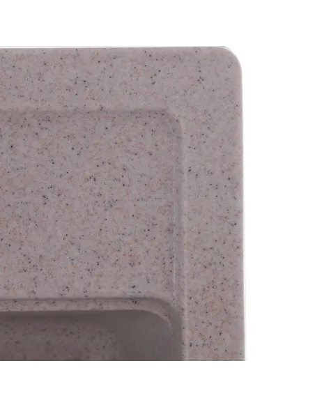 Мийка для кухні прямокутна Zerix ZS-5751S-07, 565x500x200 мм мармурова, з граніту