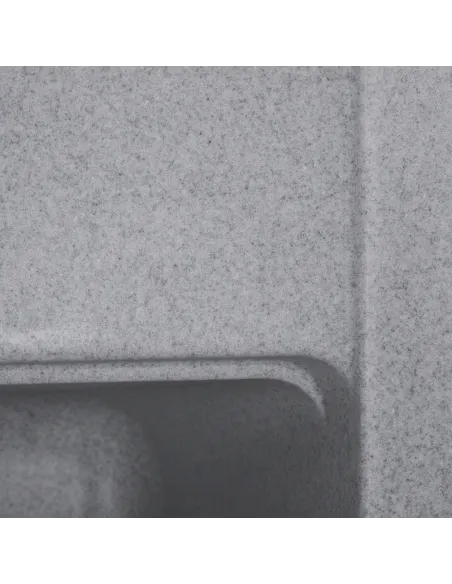 Мийка для кухні прямокутна Zerix ZS-5751S-09, 565x500x200 мм сіра, з граніту