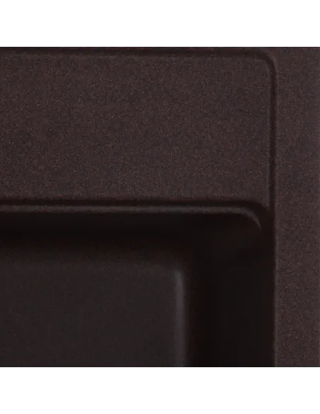 Мойка для кухни прямоугольная Zerix ZS-5751S-12, 565x500x200 мм коричневая, из гранита