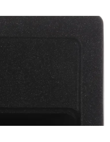 Мийка для кухні прямокутна Zerix ZS-5751S-13, 565x500x200 мм графіт, з граніту