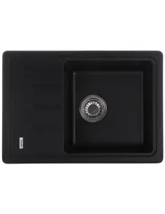 Мойка для кухни прямоугольная Zerix ZS-6243S-03, 615x430x200 мм черная, из гранита