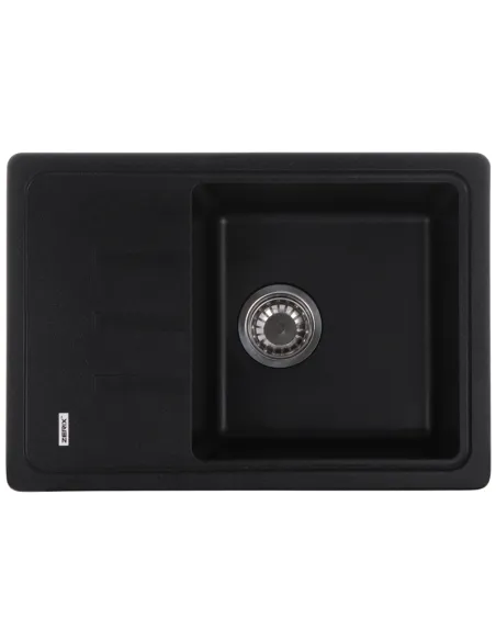 Мойка для кухни прямоугольная Zerix ZS-6243S-03, 615x430x200 мм черная, из гранита