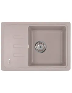 Мойка для кухни прямоугольная Zerix ZS-6243S-06, 615x430x200 мм бежевая, из гранита