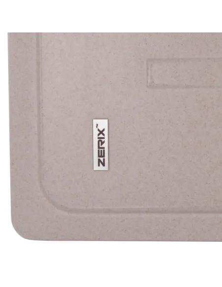 Мойка для кухни прямоугольная Zerix ZS-6243S-06, 615x430x200 мм бежевая, из гранита