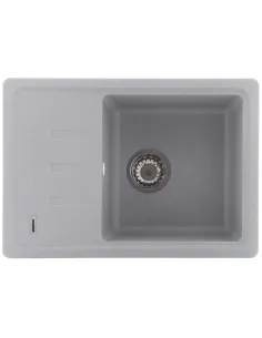 Мойка для кухни прямоугольная Zerix ZS-6243S-09, 615x430x200 мм серая, из гранита