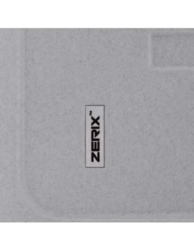 Мойка для кухни прямоугольная Zerix ZS-6243S-09, 615x430x200 мм серая, из гранита