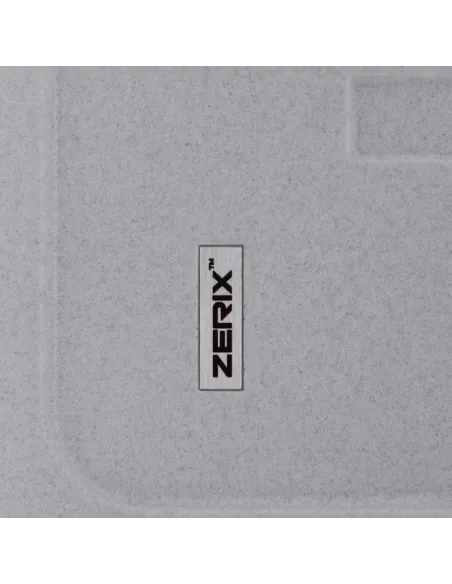 Мойка для кухни прямоугольная Zerix ZS-6243S-09, 615x430x200 мм серая, из гранита
