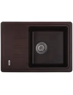 Мойка для кухни прямоугольная Zerix ZS-6243S-12, 615x430x200 мм коричневая, из гранита