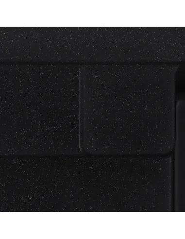 Мойка для кухни прямоугольная Zerix ZS-6550S-03, 645x495x200 мм черная, из гранита