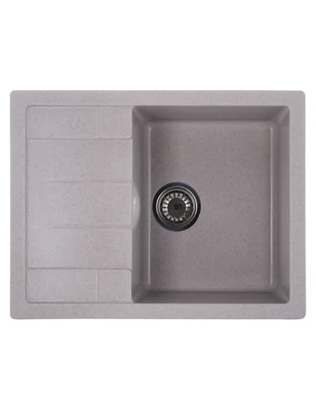 Мийка для кухні прямокутна Zerix ZS-6550S-07, 645x495x200 мм мармурова, з граніту