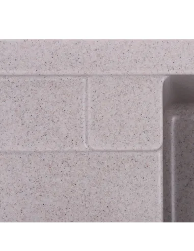 Мийка для кухні прямокутна Zerix ZS-6550S-07, 645x495x200 мм мармурова, з граніту
