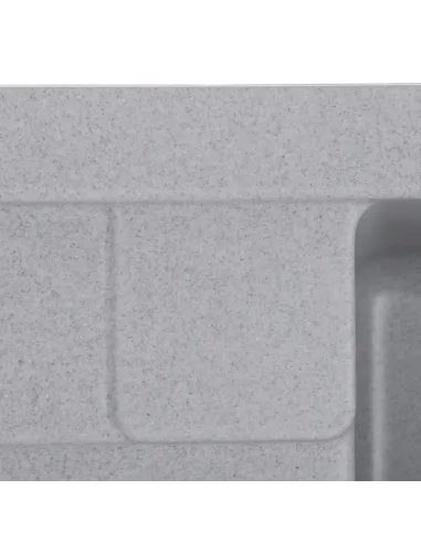Мийка для кухні прямокутна Zerix ZS-6550S-09, 645x495x200 мм сіра, з граніту