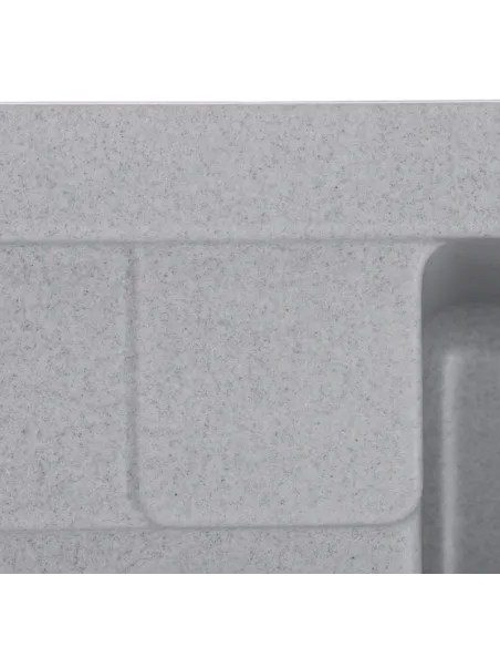 Мойка для кухни прямоугольная Zerix ZS-6550S-09, 645x495x200 мм серая, из гранита
