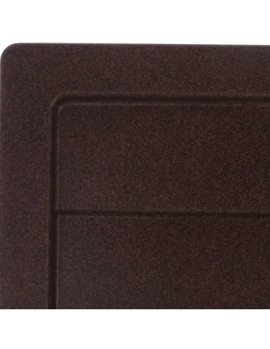 Мийка для кухні прямокутна Zerix ZS-6550S-12, 645x495x200 мм коричнева, з граніту