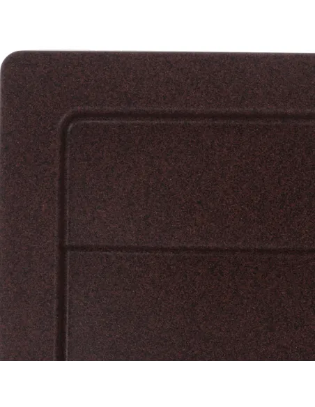 Мийка для кухні прямокутна Zerix ZS-6550S-12, 645x495x200 мм коричнева, з граніту