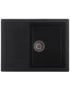 Мойка для кухни прямоугольная Zerix ZS-6550S-13, 645x495x200 мм графит, из гранита